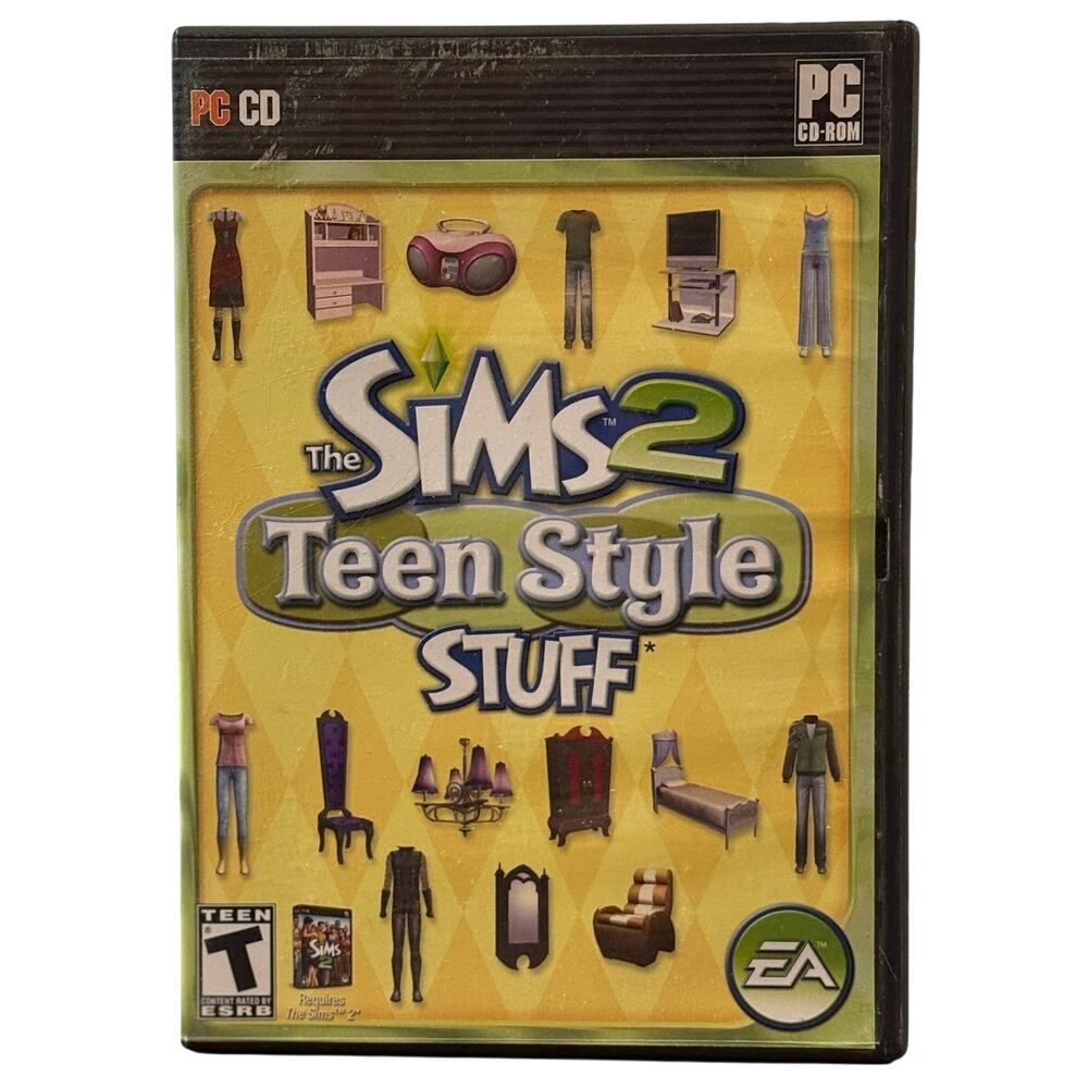 The Sims 2 Teen Style Stuff PC 2007 CD-ROM EA Windows w/ Manual Preowned